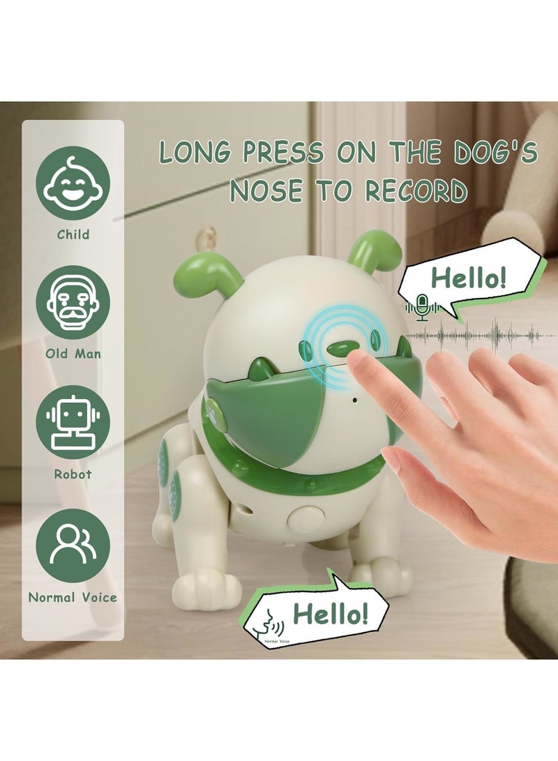 SOLARAE Robot Dog Toy for Kids, Remote Interactive Electronic Pets with Interactive Touch Sensors, LED Lights, Recording, Smart Dancing Walking RC Robot Puppy Dog for Kids Over 3, Green - Image 5