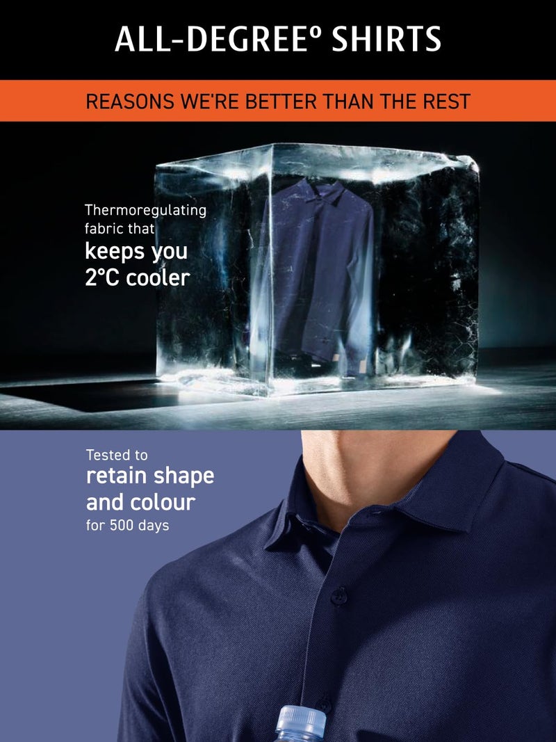 DAMENSCH Constant Cotton Thermoregulating Pique Full Shirts - Brick Red - 2XL - Image 3