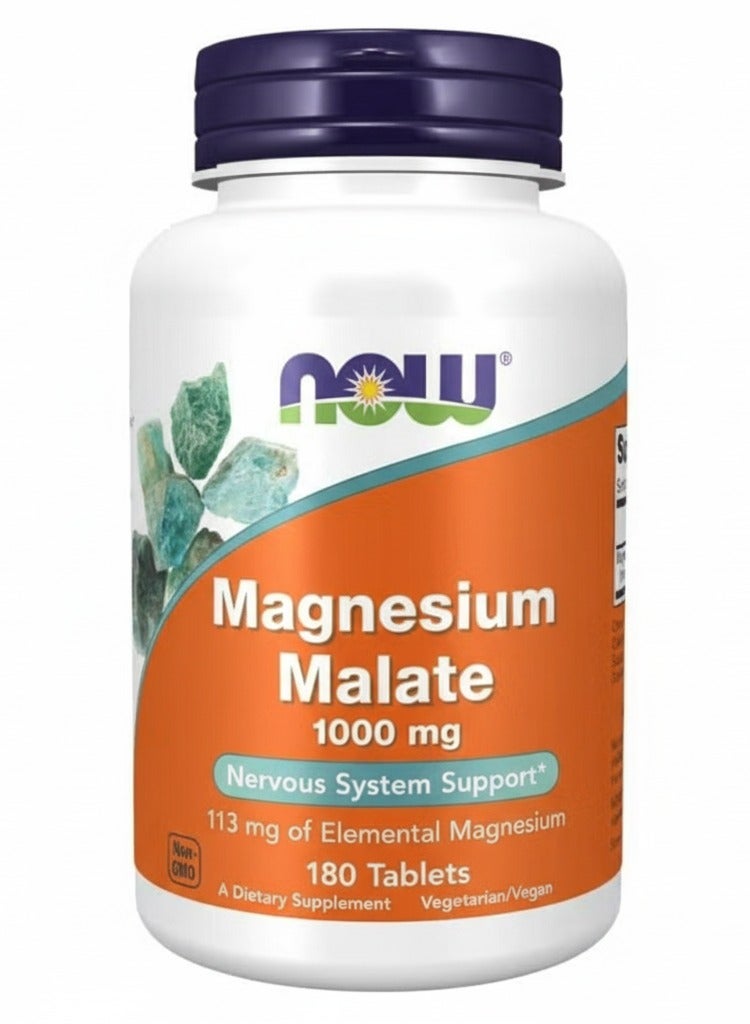 Now Magnesium Malate, 180 Tablets, 1000 mg