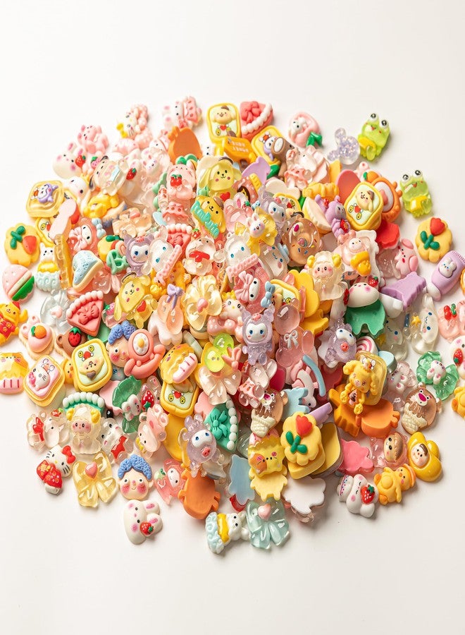 LEEXINLUU Slime Charms Cartoons Cute Set - Mixed Lot Assorted Cartoons Animals Resin Flatback Cute Sets for DIY Crafts Making,Decorations,Scrapbooking,Embellishments,Hair Clip 100pcs - Image 2