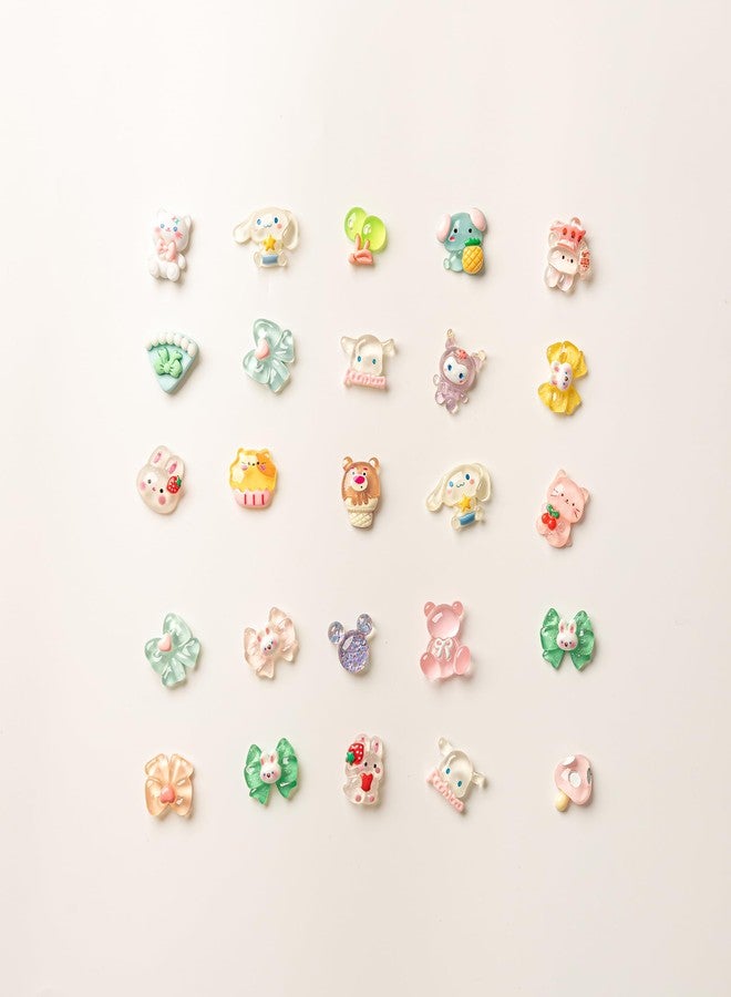 LEEXINLUU Slime Charms Cartoons Cute Set - Mixed Lot Assorted Cartoons Animals Resin Flatback Cute Sets for DIY Crafts Making,Decorations,Scrapbooking,Embellishments,Hair Clip 100pcs - Image 4