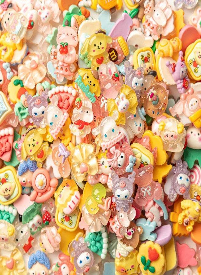 LEEXINLUU Slime Charms Cartoons Cute Set - Mixed Lot Assorted Cartoons Animals Resin Flatback Cute Sets for DIY Crafts Making,Decorations,Scrapbooking,Embellishments,Hair Clip 100pcs - Image 1