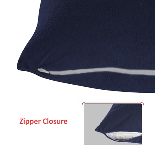 Mattress Protector Premium Waterproof Pillow Protector with Zippered Closure| Hypoallergenic & Protects from Dust Mites, Bed Bugs & Liquid Spills, Standard Size(18x28 Inch -Dark Blue )- Pack of 4 - Image 4