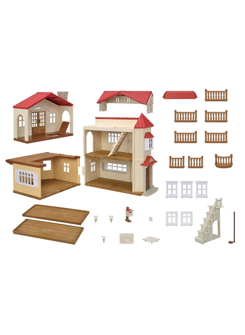 Sylvanian Families منزل ريفي ذو سقف أحمر من إنتاج عائلات سيلفانيان، غرفة لعب سرية في العلية، رقم 5708 - Image 4