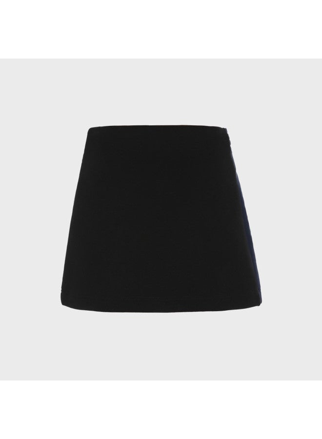 Zara Fashion Minimalist Versatile Textured High-waisted Zip A-line Mini Skirt - Image 3
