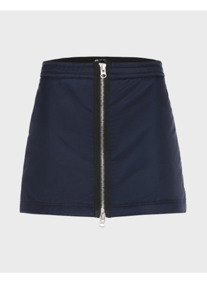 Zara Fashion Minimalist Versatile Textured High-waisted Zip A-line Mini Skirt - Image 1