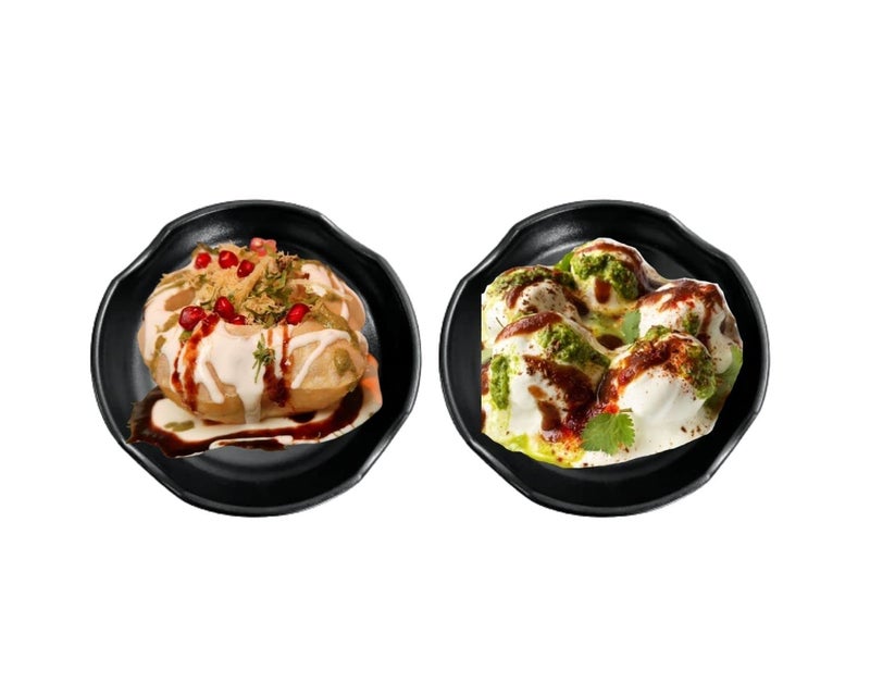 ZIDO Pack of 2 Multipurpose Dahi Bhalla Plate/Chat Plate/Snacks Plate/Appetizer Plate/Dessert Plate for Serving All Type of Chat, Dessert and Snacks etc - Image 5
