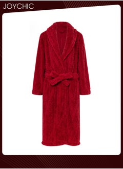 Autumn and Winter Jacquard Coral Velvet Thickened Warm Pajamas for Women Fashion Green Fruit Collar Long-Sleeved Skin-friendly Bedroom Sleep Robe with Pockets Wine Red - pzsku/Z016110E0C911902ECAB6Z/45/_/1702965321/400f958a-996b-458a-9ba6-42195e925266