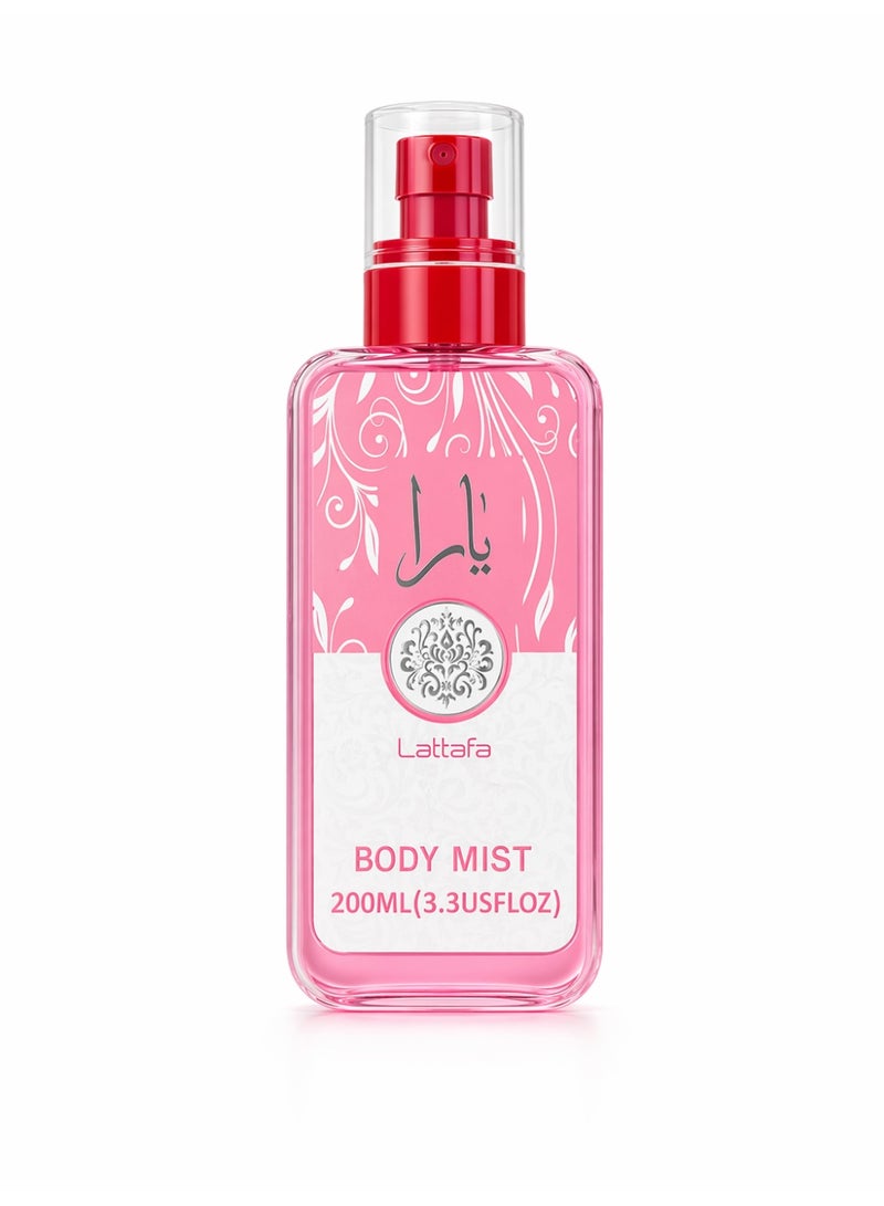 Yara Body Mist by Lattafa – Sweet Floral Long-Lasting Fragrance Spray (200ml)