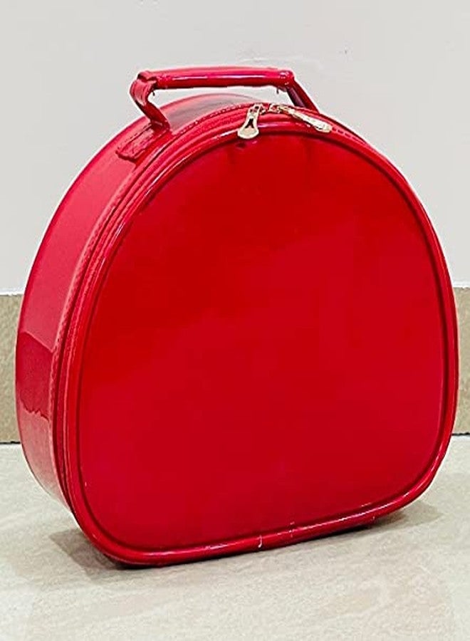 Adson Self Quilted Make Up Jewellery Storage Cosmetic Vanity Travelling Bag Vanity Cosmetic Toiletry Portable Multipurpose Vanity Case (2 Pcs Set) (RED) - Image 5