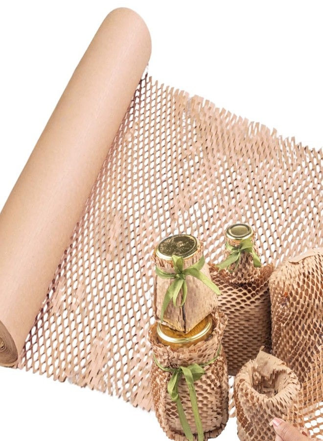 Eco friendly Paper Bubble Roll 15 inches|Honeycomb brown paper bubble wrap for packing, Shipping, Moving (100M X 15")| Expandable upto 40-50% |Eco-friendly Packaging for small business - Image 1