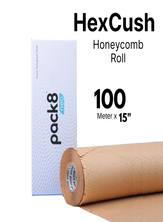 Eco friendly Paper Bubble Roll 15 inches|Honeycomb brown paper bubble wrap for packing, Shipping, Moving (100M X 15")| Expandable upto 40-50% |Eco-friendly Packaging for small business - Image 2