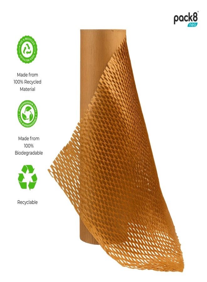 Eco friendly Paper Bubble Roll 15 inches|Honeycomb brown paper bubble wrap for packing, Shipping, Moving (100M X 15")| Expandable upto 40-50% |Eco-friendly Packaging for small business - Image 5