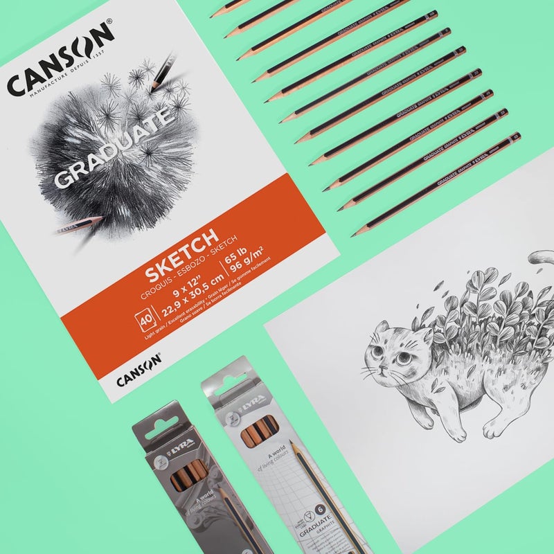 CANSON Canson Graduate Sketch Pad Foldover 11x14 inch 40 Sheets  Artist Paper for Adults and Students  Drawing Sketching and Art Journaling - Image 5