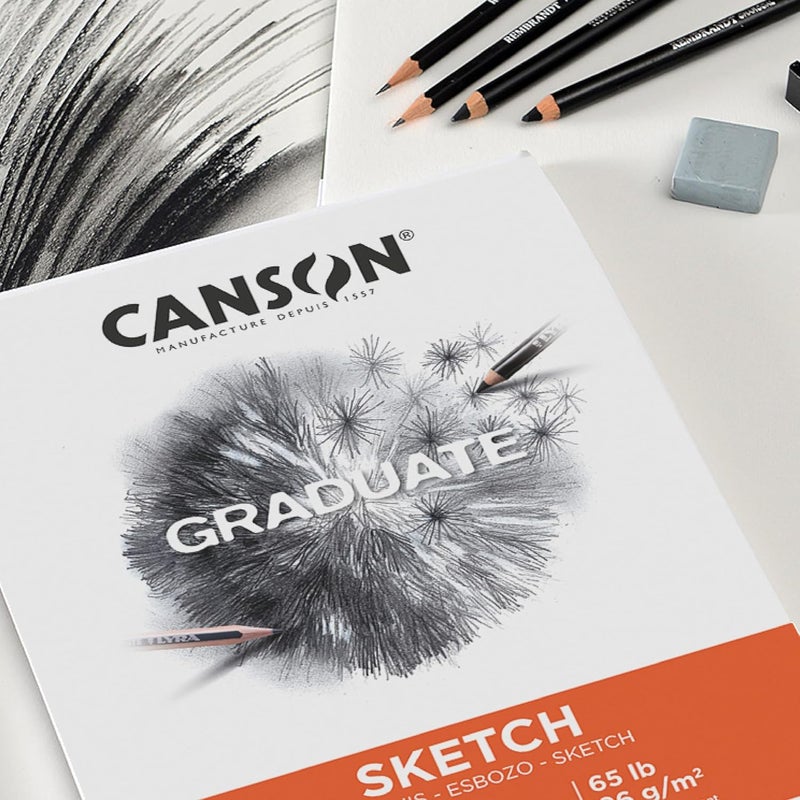 CANSON Canson Graduate Sketch Pad Foldover 11x14 inch 40 Sheets  Artist Paper for Adults and Students  Drawing Sketching and Art Journaling - Image 2