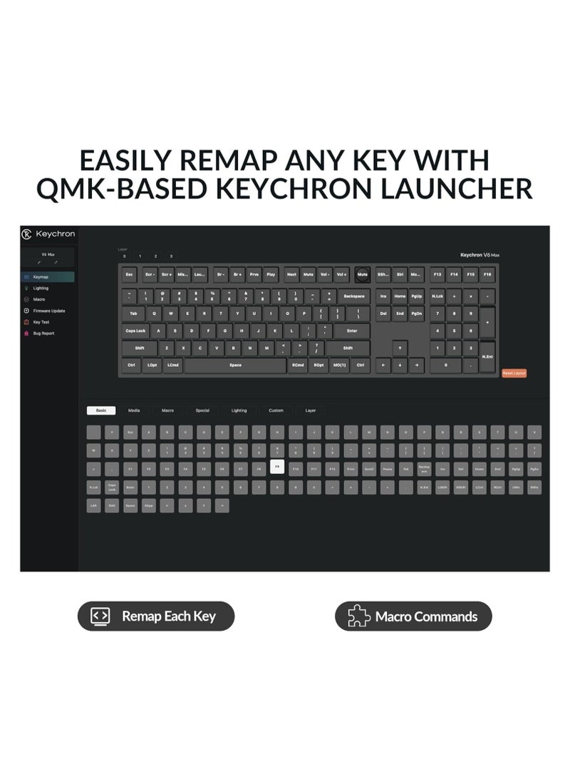 Keychron V6 Max Swappable RGB Backlight Red Switch Keyboard - Black - Knob Version - pzsku/Z01613201A4A271DAA827Z/45/_/1733992051/9ccd753d-11f7-4f3b-a481-68dafa27ece9