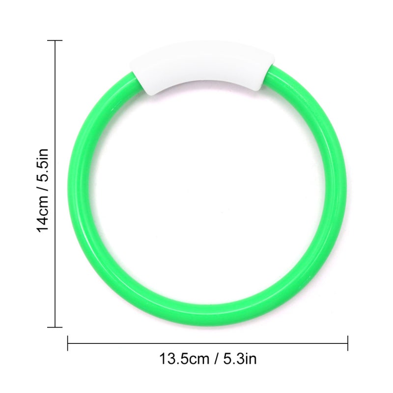Diving Rings: 4 Pack Hard Durable Plastic - Bright High-Visibility Pool Toys for Underwater Fun, Swimming Agility Training and Pool Water Games - Image 4