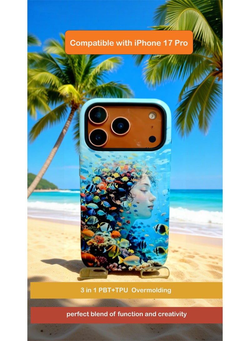 ThangCore Iphone17-Pro，3 in 1 PBT + TPU Overmolding Magnetic Creative Design Phone Case - Image 1