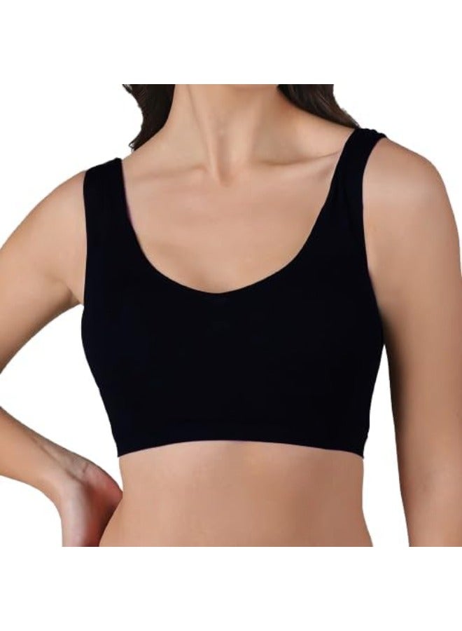 Selina Wear Seamless sports bra - Wrap-around bra - Comfortable seamless bra for women for sleeping, yoga, and exercise - Image 1