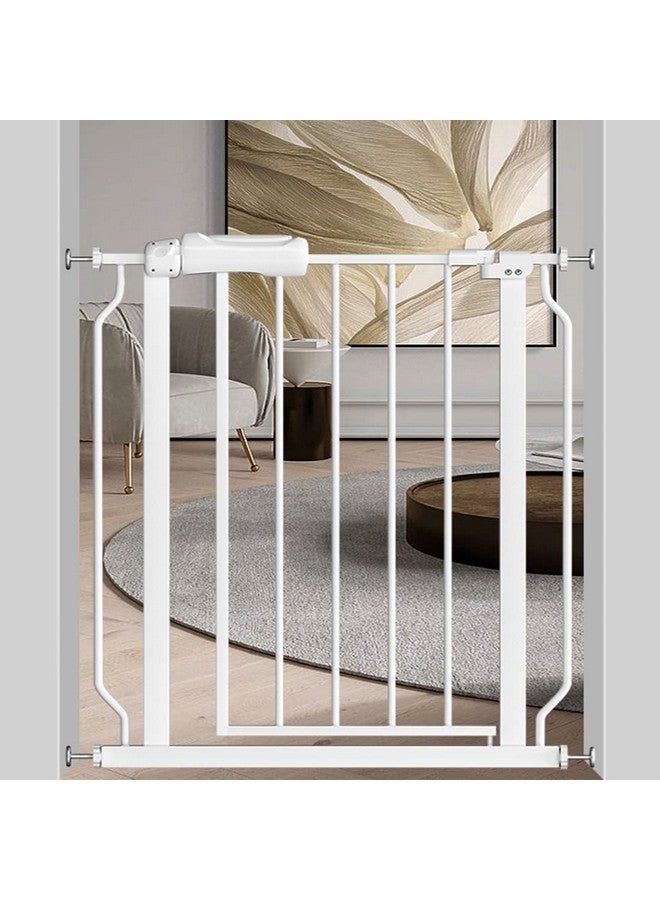 Fairy Baby Narrow Baby Gate 27 Inch to 29 Inch Wide, Small Auto Close Walk Through Safety Gates Pressure Mounted for Stairs Doorways Kids or Pets,White - Image 2