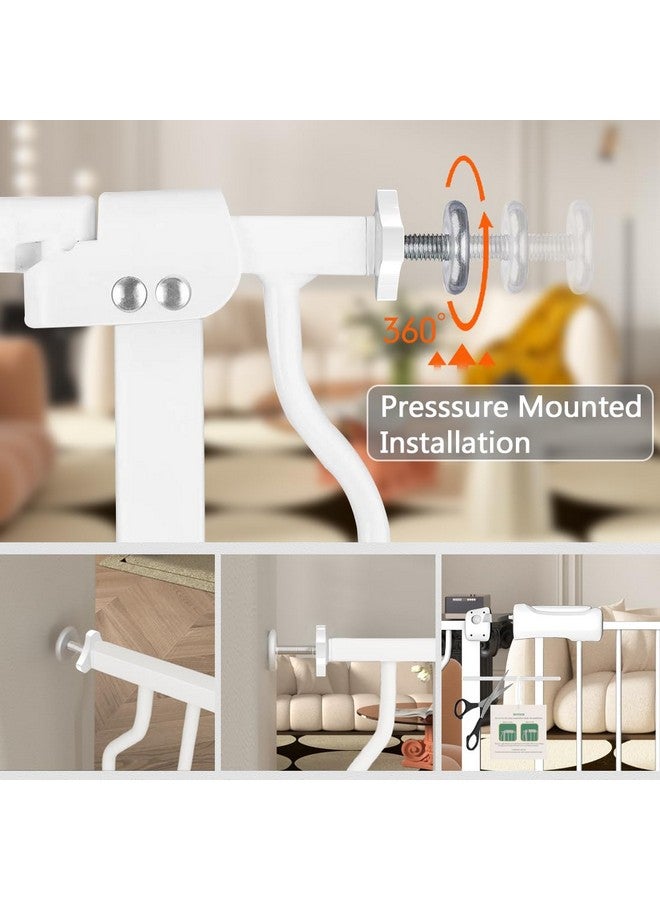 Fairy Baby Narrow Baby Gate 27 Inch to 29 Inch Wide, Small Auto Close Walk Through Safety Gates Pressure Mounted for Stairs Doorways Kids or Pets,White - Image 3