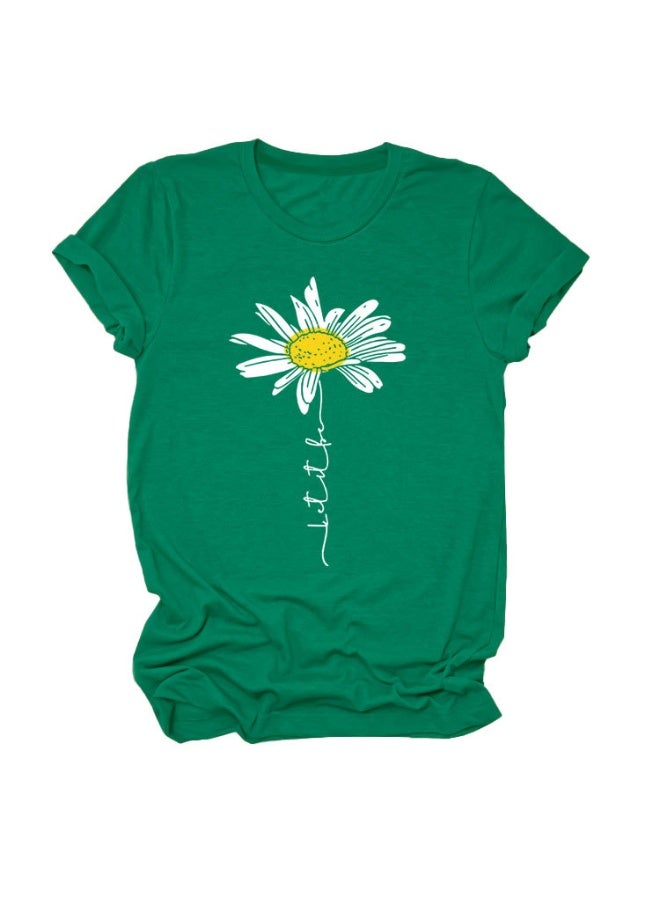 Women's Vintage Floral T Shirt Boho Wildflower Graphic Loose Tees Short Sleeve Casual Tops - Image 1
