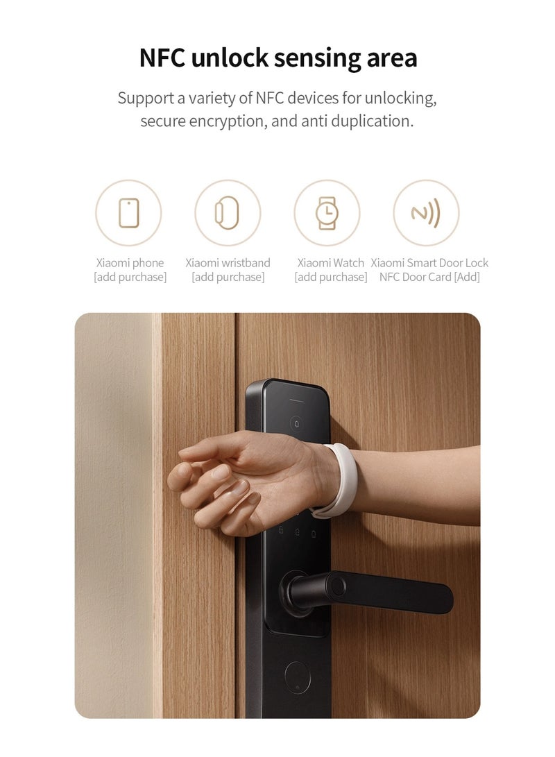 Mijia Smart Door Lock E30 with Fingerprint & Bluetooth, NFC Unlock, Model XMZNMST12LK - Image 1