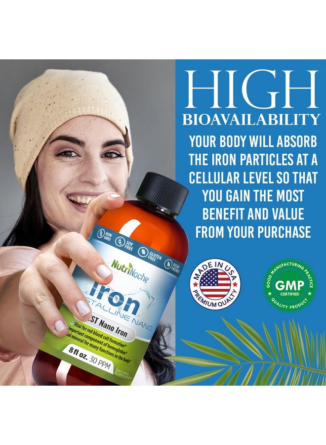 NutriNoche Liquid Iron Supplement - High Potency Sublingual Iron Drops - Vegan Iron - Flavorless - Crystalline Iron Supplement for Men, Women & Kids - Image 4