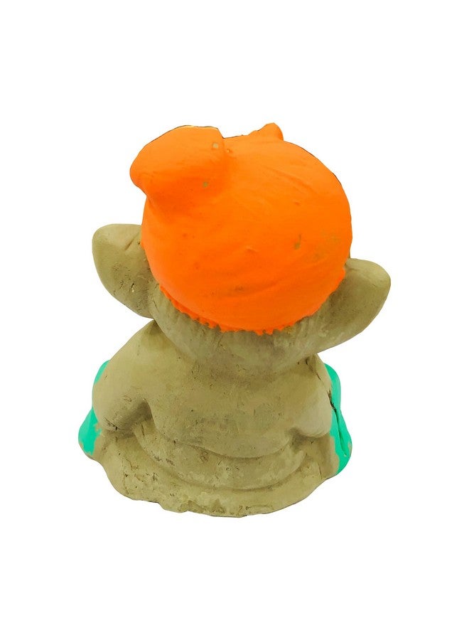 SHOPMEFAST تمثال غانيش مصنوع يدويًا من الطين/الطين الصديق للبيئة قابل للتحلل الحيوي (ارتفاع: 4 بوصة. صغير) - Image 3