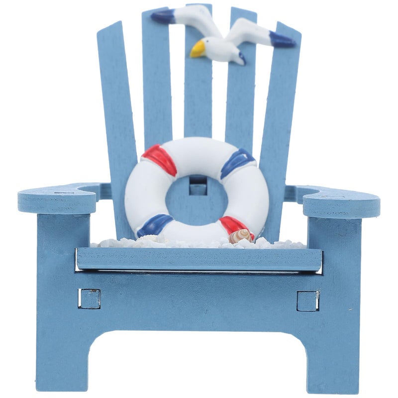 Miniature Beach Chair Model Nautical Decor Dollhouse Furniture Desk Ornament Accessory - Image 2