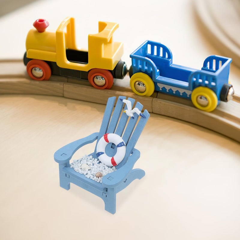 Miniature Beach Chair Model Nautical Decor Dollhouse Furniture Desk Ornament Accessory - Image 5
