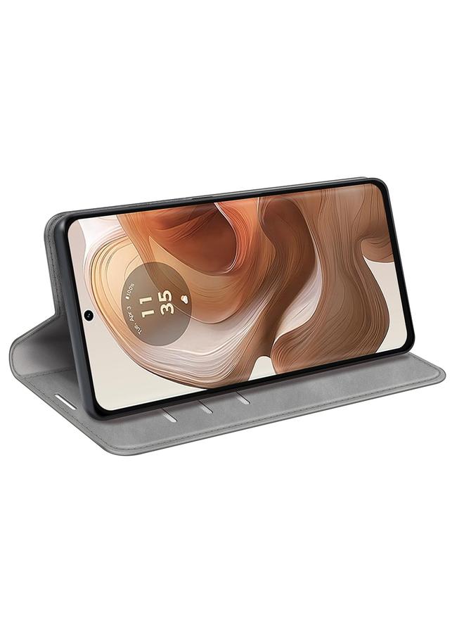 S-TOP Case For Motorola Edge 50 Ultra Retro-skin Magnetic Suction Leather Phone Case - Image 5