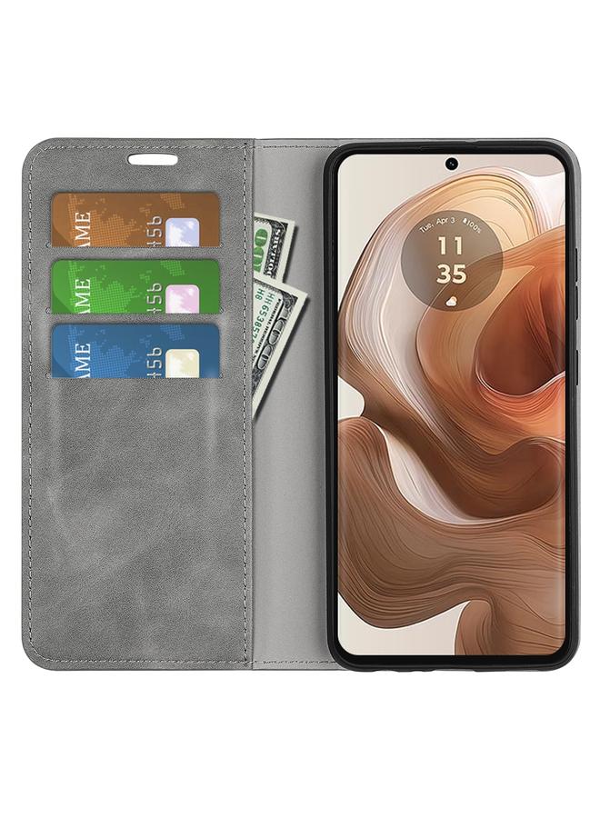 S-TOP Case For Motorola Edge 50 Ultra Retro-skin Magnetic Suction Leather Phone Case - Image 4