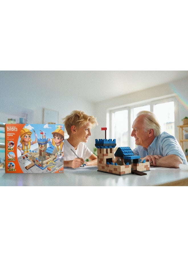 bildits القلعة الوسطى: منزل ساحر مع حديقة وشرفة (متعة البناء، للأعمار 8+) ، 118 قطعة - Image 5