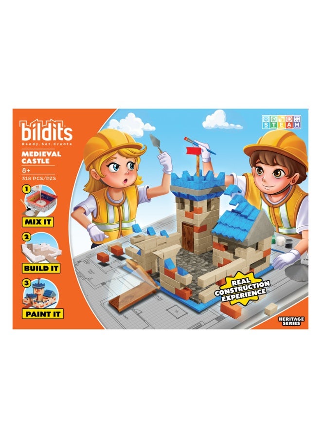 bildits القلعة الوسطى: منزل ساحر مع حديقة وشرفة (متعة البناء، للأعمار 8+) ، 118 قطعة - Image 2