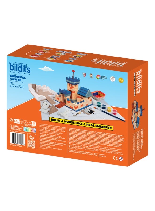 bildits القلعة الوسطى: منزل ساحر مع حديقة وشرفة (متعة البناء، للأعمار 8+) ، 118 قطعة - Image 3