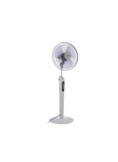 Fresh Fresh Stand Fan Without Remote Control, 16 Inch - White X Grey 