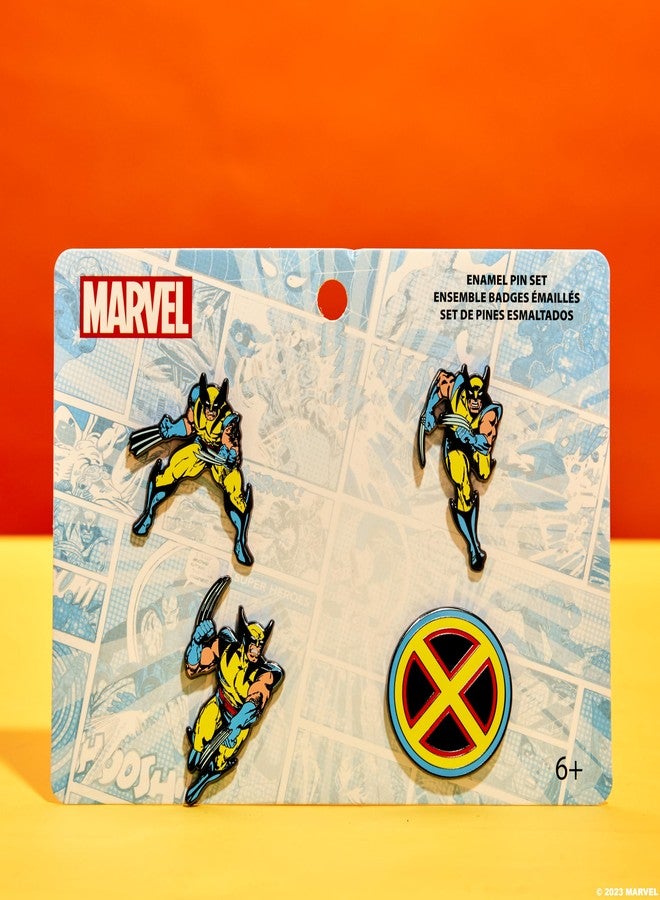 Loungefly Marvel Wolverine 4-Pack Pin Set, Amazon Exclusive - Image 1