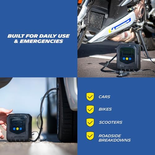 MICHELIN 12V Programmable Digital Micro Tyre Inflator | High-Flow 20L/Min Air Pump with Maximum Pressure of 120 PSI, LED Display & Pre-Set Pressure Function, Auto Shut-Off, Quick Connect Hose - Image 5