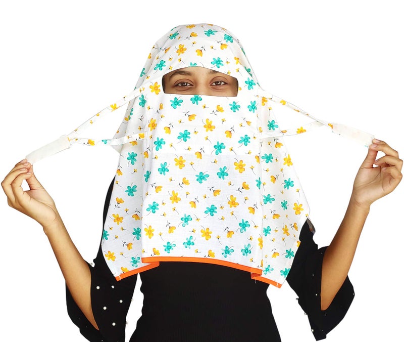Switchon Female Cambric Cotton Women'S Export Quality Printed Scarf Cum Mask For 12 Yrs And Above (Multicolor ) - Image 3