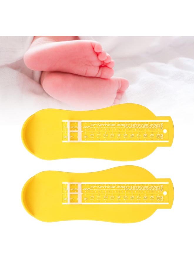 Thoraya 2pcs 0-200mm Foot Gauge Foot Measuring Devices Baby Kid Children Shoe SizerYellow  - Image 4