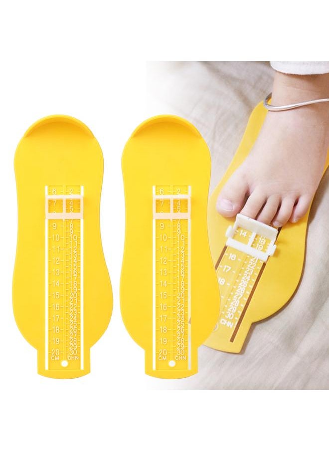 Thoraya 2pcs 0-200mm Foot Gauge Foot Measuring Devices Baby Kid Children Shoe SizerYellow  - Image 3