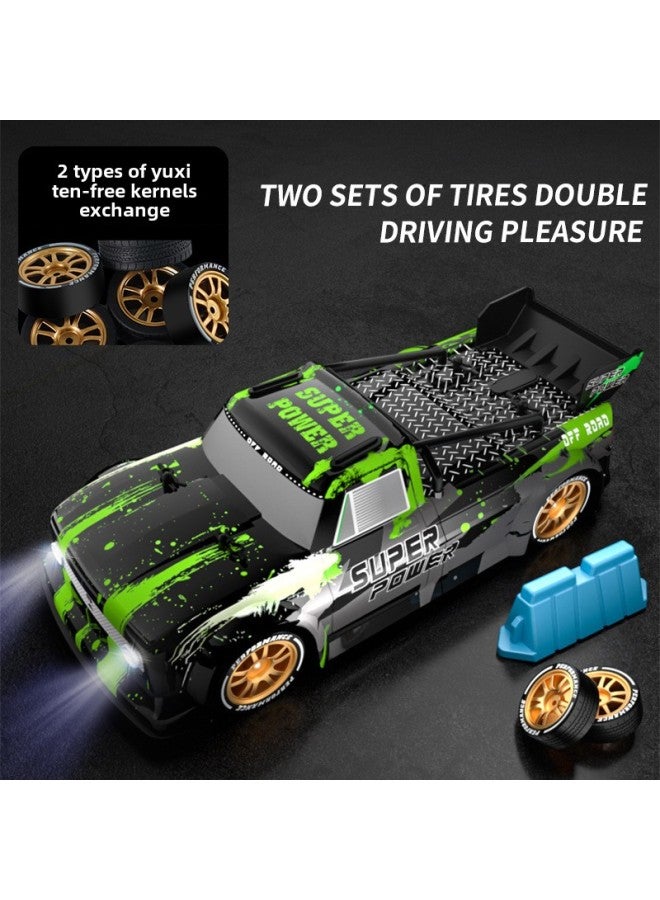 JJRC Explosion 2.4g Short Card Drift Racing Car Brushless Power Car Model Children's Toy Remote Control Car-Color:Blue (English Version)  - Image 2