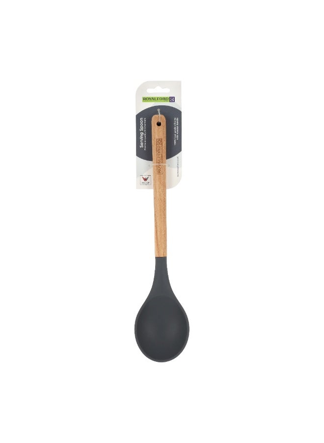 رويال فورد Royalford Non-Stick Silicone Cooking and Serving Spoon | 32 x 7 cm | Heat-Resistant, Professional Cooking Utensil, Dishwasher Safe | Ideal for Stirring, Serving | Multicolor | RF12749 32 x 7cm - Image 2