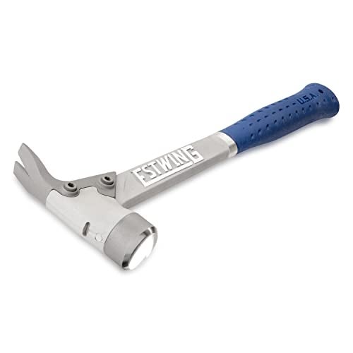 Estwing مطرقة تأطير ألمنيوم ESTWING AL-PRO - 14 أونصة بمخلب مستقيم مع وجه أملس ومقبض لتقليل الصدمات - ALBL ، أزرق - Image 2
