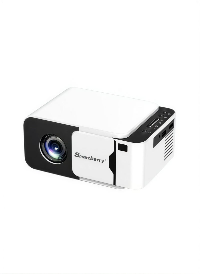 Smartbarry بروجيكتور سمارتبيري HT32 الحقيقي بدقة 4K HD المحمولة مع تركيز كهربائي | دعم عرض يصل إلى 180 بوصة | HDMI و USB | متوافق مع عصا التلفاز | عكس الشاشة اللاسلكي | بروجيكتور سينما منزلية - Image 1