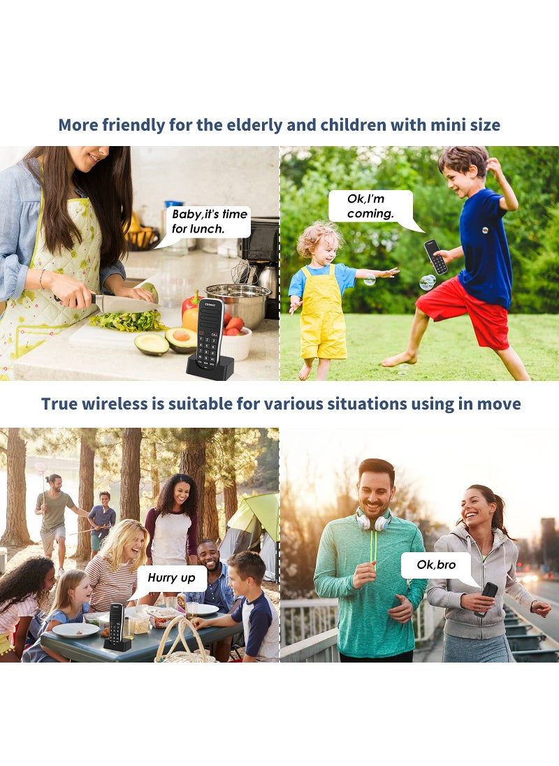 Chtoocy Chtoocy Rechargeable Intercoms Wireless for Home 1 Mile Range 10 Channel, Handheld Wireless Intercom System for Home Business Office, Home Room to Room Communication System (2 Packs, Black)  - Image 2