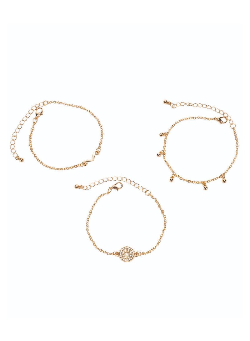 AMICA Beaded Embellished Set of 3 Bracelets - Image 1