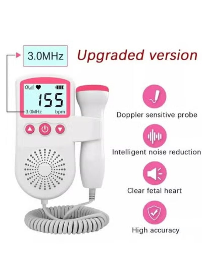 Halamine Fetal Heart Rate Monitor, Portable Ultrasound Doppler - Image 2