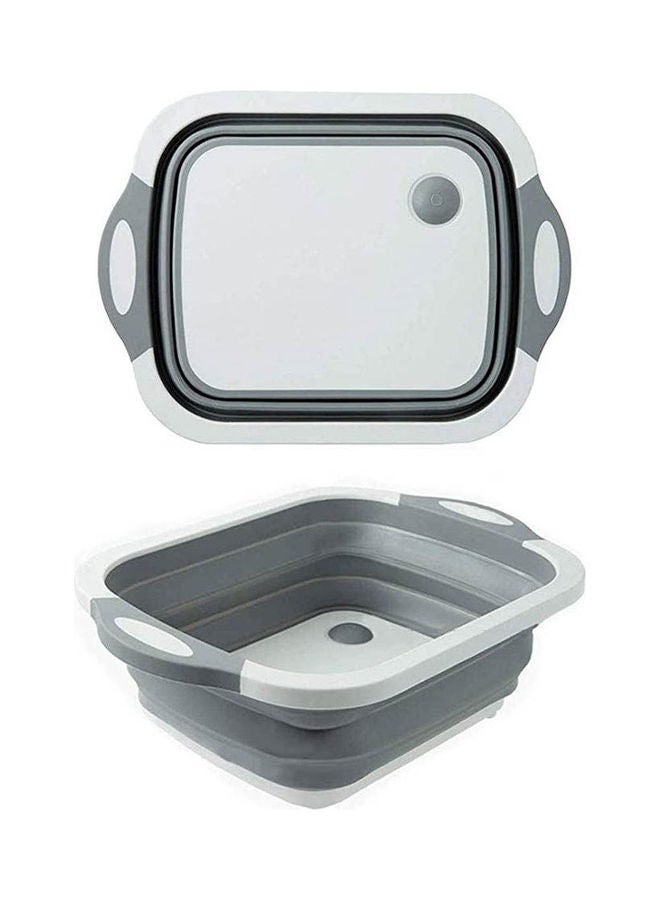 Spaceshoop Collapsible Washing Up Bowl, Innovations Multi Function Bowl Drying Rack, Portable Cutting Board, Retractable Drain Washing Basket Basin Vegetable Fruit Tray for for Camping, Picnic, Kitchen CB-01 - Image 1